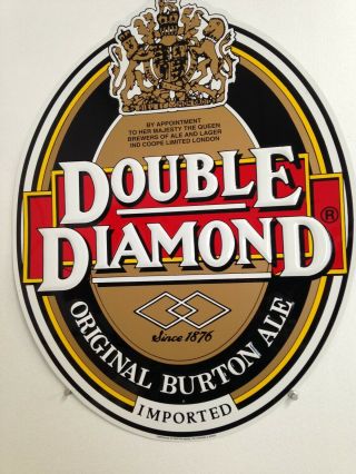 Double Diamond Ale Oval Tin Metal Sign 17 X 22 "