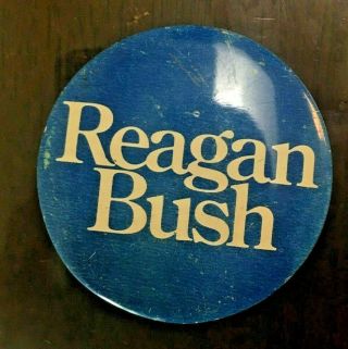 1980 Ronald Reagan George Bush Campaign Pin Button President Political