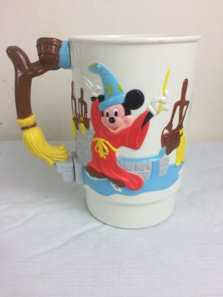 Vintage 1990 Walt Disney World On Ice 3 - D Mickey Mouse Wizard Mug Cup 5.  5 "