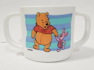 Disney Winnie The Pooh & Piglet Vintage Plastic Kids 2 Handle Sippy Cup - No Lid