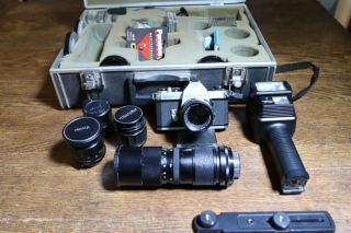 Pentax Spotmatic F 35mm Slr Film Camera Body Full Vintage Camera Outfit