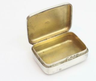 A Victorian Sterling Solid Silver Snuff Box 1897 By Levi & Salaman Very