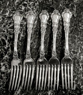 Gorham Baronial,  Old Sterling Silver Dinner Fork (s) - 7 3/4 " (" A " Monogram)