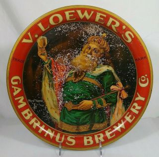 Pre Prohibition Tin Beer Tray V Loewer 