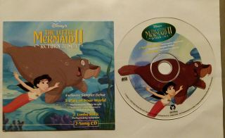 Disney " S Little Mermaid Return To The Sea 2 Song Sampler Cd " Part Of Your World "