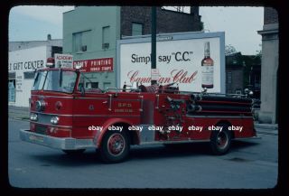 Schenectady Ny E9r 1970s Howe Pumper Fire Apparatus Slide