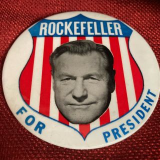 Nelson Rockefeller Large 3 1/2 " Political Pinback Button 1964