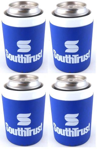 Southtrust Bank Beer Soda Can Koozie Cooler Set Of 4 South Trust