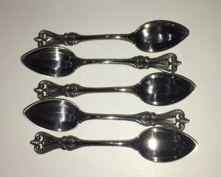 Towle Old Colonial Sterling Silver 5 Piece Demitasse Spoon Set No Monogram