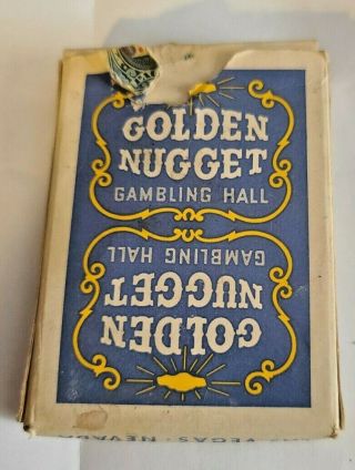 Vintage Golden Nugget Las Vegas Nevada Casino Playing Cards Blue