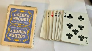 Vintage GOLDEN NUGGET Las Vegas NEVADA Casino Playing Cards blue 2