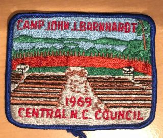 Boy Scout Patch Camp John J.  Barnhardt 1969