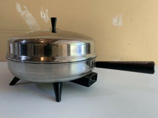 Vintage Farberware Electric Skillet Fry Pan Model 310b - 312b Dome Lid - Great