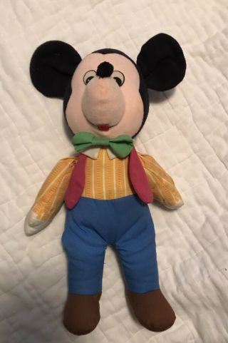 Vintage Knickerbocker Disney Mickey Mouse Club Wind Up 1980s
