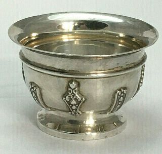 Small Antique Edwardian Sterling Silver Salt Dish Bowl 1903
