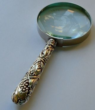 Allen&darwen Hallmarked Sterling Silver Handle Magnifying Glass Sheffield 1906