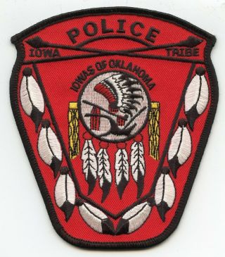Iowas Of Oklahoma Ok Iowa Indian Tribe Tribal Police Patch