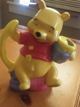 Winnie The Pooh & Jar Of Honey Ceramic Teapot - 9 1/2 " High - -