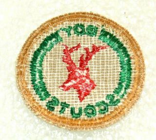 Red Deer Boy Scout Stalker Proficiency Award Badge Tan Cloth Troop Large 2