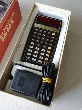 Vintage Texas Instruments Sr - 50a Slide Rule Calculator Boxed