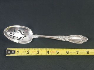 Towle King Richard Pattern Sterling Silver Pierced Serving Spoon - No Mono