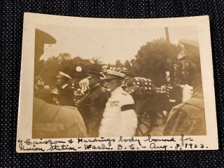 President Harding Casket Funeral Washington Dc Vintage 1920s B&w Photograph