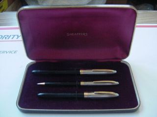 Vintage Sheaffer’s Fountain Pen Mechanical Pencil Ball Point Pen Boxed Set 