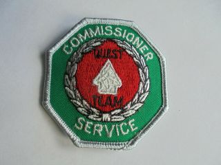 Cool Vintage Bsa Boy Scouts Quest Team Commissioner Service Cloth Patch
