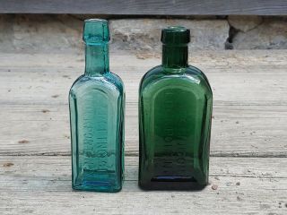 Vintage Gargling Oil Bottles Lockport Ny