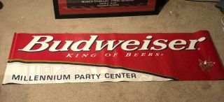 Large 6 Foot Budweiser Banner Millennium Party 1999 Beer Sign Sharp 70’x 21’