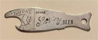 1930s Seitz Brwery Seitz Beer Easton Penna Spinner Fish Bottle Opener A - 20 - 44