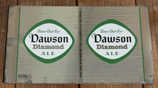 1956 Dated Full - Size Flat Sheet Dawson Diamond Ale Flat Top Beer Can Bedford