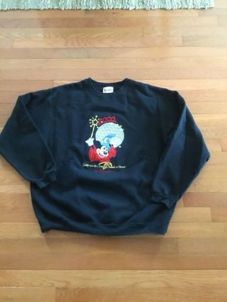 Vintage Walt Disney World 2000 Crewneck Sweatshirt - Black - Large