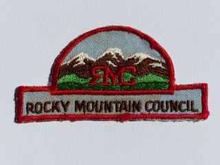 Vintage Rocky Mountain Council Colorado Boy Scout Bsa Hat Shape Patch