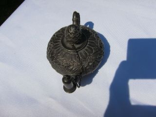 Antique Sterling Silver Oil Lamp C.  1900
