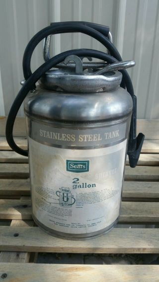 Vintage Sears Craftsman Stainless Steel Sprayer 2 Gallon Usa Made