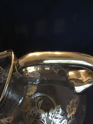 1940s Rock Crystal And Sterling Silver Water Pitcher