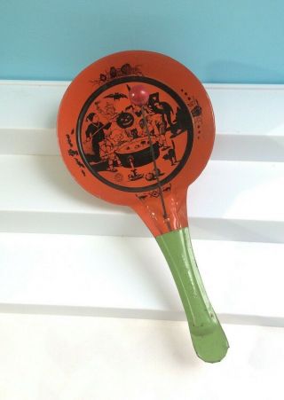 Antique Vintage Halloween Tin Pan Clanger By J.  Chein Early 1920s Hard To Find