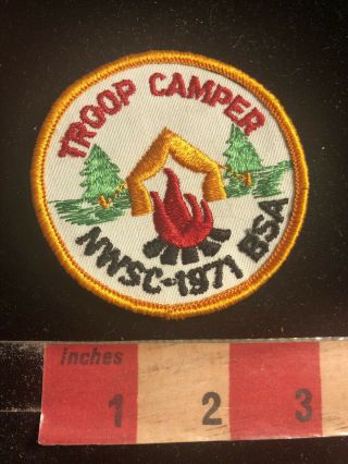 Vintage 1971 Nwsc Troop Camper Boy Scouts Patch Bsa 90rf