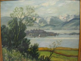 VINTAGE FRENCH OIL PAINTING ON CANVAS,  LANDSCAPE,  SIGNED. 2