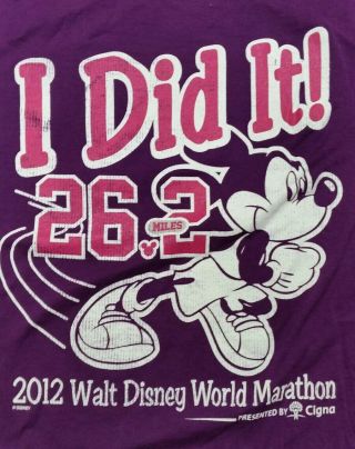Walt Disney World 2012 Marathon Mickey Mouse I Did It Women 