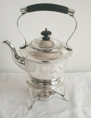 Art Deco Silver Plated Spirit Kettle - James Deakin And Sons - Complete