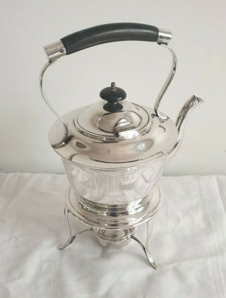 Art Deco Silver Plated Spirit Kettle - James Deakin and sons - Complete 2