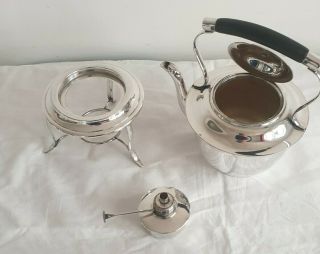 Art Deco Silver Plated Spirit Kettle - James Deakin and sons - Complete 3