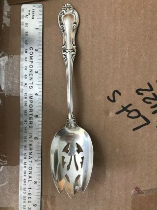 International Joan Of Arc Sterling Silver Pierced Serving Spoon - 8 1/4 "