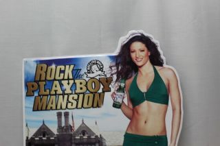 Rolling Rock Beer Rock the Playboy Mansion Metal Sign w/ Playmate Colleen Marie 2