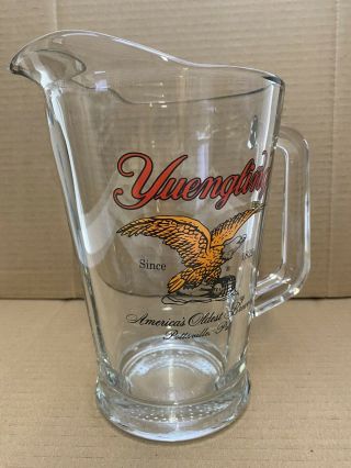 Yuengling Sturdy Large Glass Beer Pitcher 56 Ounce Made In Usa
