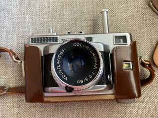 Vintage Voigtlander Vitessa T 35mm Rangefinder Camera Skopar 50mm W/ Org.  Case