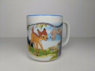 Vintage Bambi Porcelain 10 Oz.  Coffee Cup Mug Disneyland Walt Disney World Japan