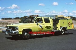 Fire Apparatus Slide,  Yellow 9,  Honolulu Internat.  Ap / Hi,  1989 Gmc / E - One